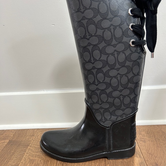 Coach Tristee Black Rain Boot - Picture 3 of 10
